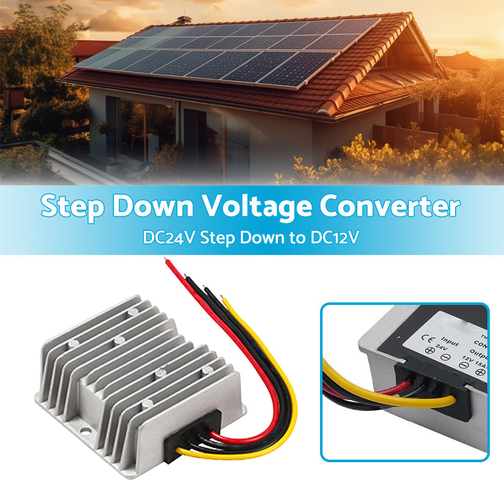 DC Voltage Converter 24V Step Down To 12V 15A 180W Power Supply Regulator-2