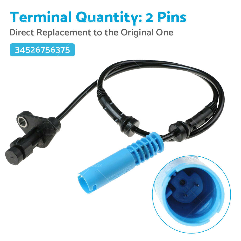 34526756375 2PCS Front ABS Wheel Speed Sensor Suitable for BMW E39 Left  Right-3