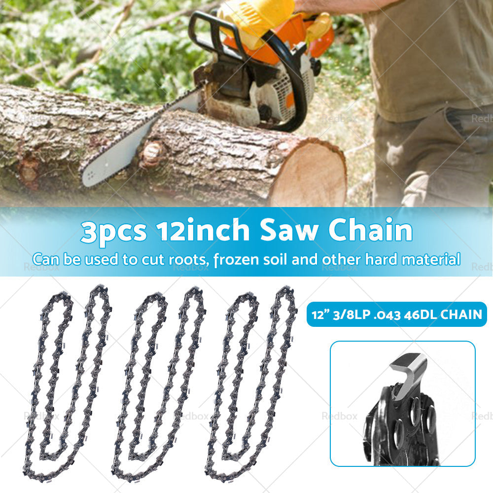 3X 12in Chain Fit for MAKITA CORDLESS 2x18V 36V CHAINSAW DUC302 DUC302Z-1
