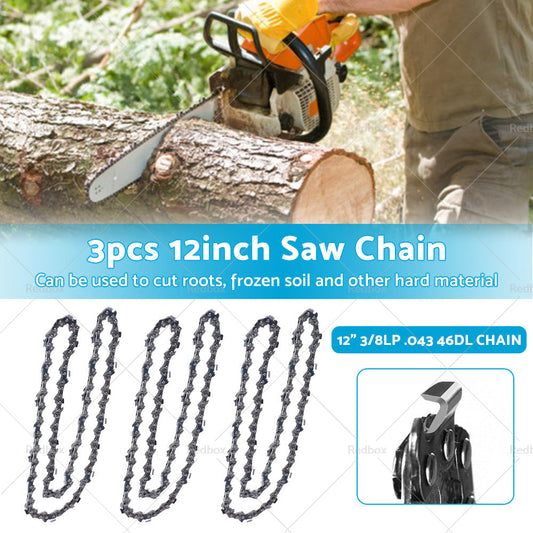 3X 12in Chain Fit for MAKITA CORDLESS 2x18V 36V CHAINSAW DUC302 DUC302Z-1