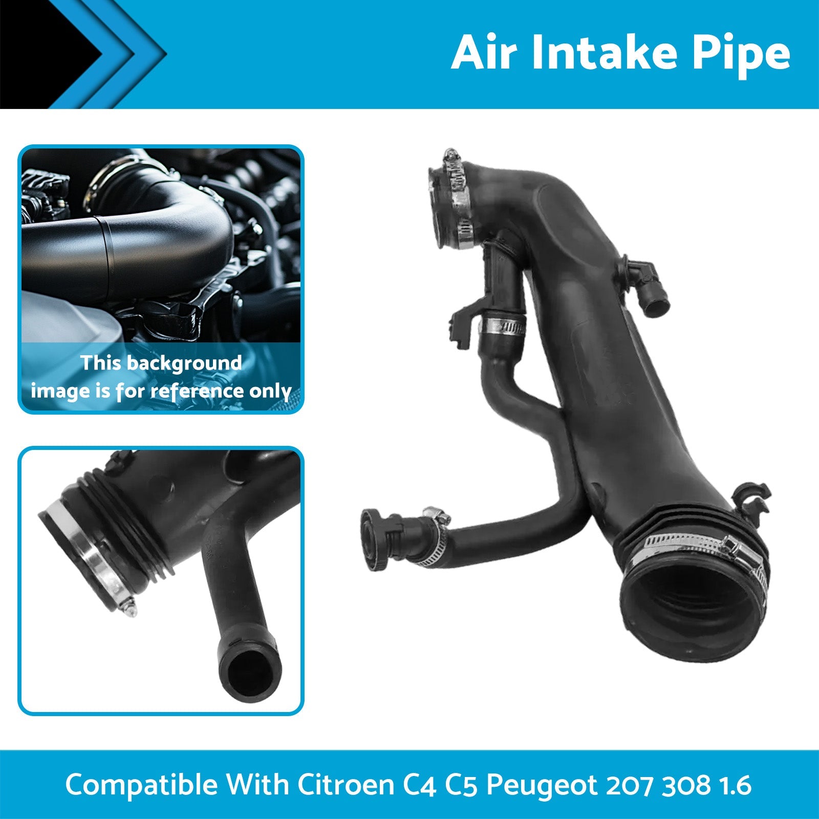 Air Intake Pipe Hose Suitable For Citroen C4 C5 Peugeot 207 308 3008 5008 1.6-1