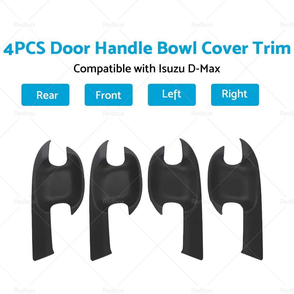 Matte Black Exterior Door Handle Cover Trim Suitable For Isuzu D-Max Dmax 21-22-3