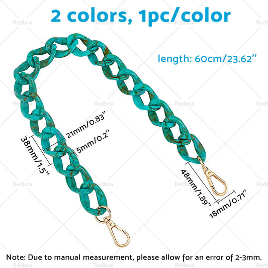 2PCS Resin Purse Chain Handle Acrylic Bag Strap Detachable Purse Clutches Handle-1