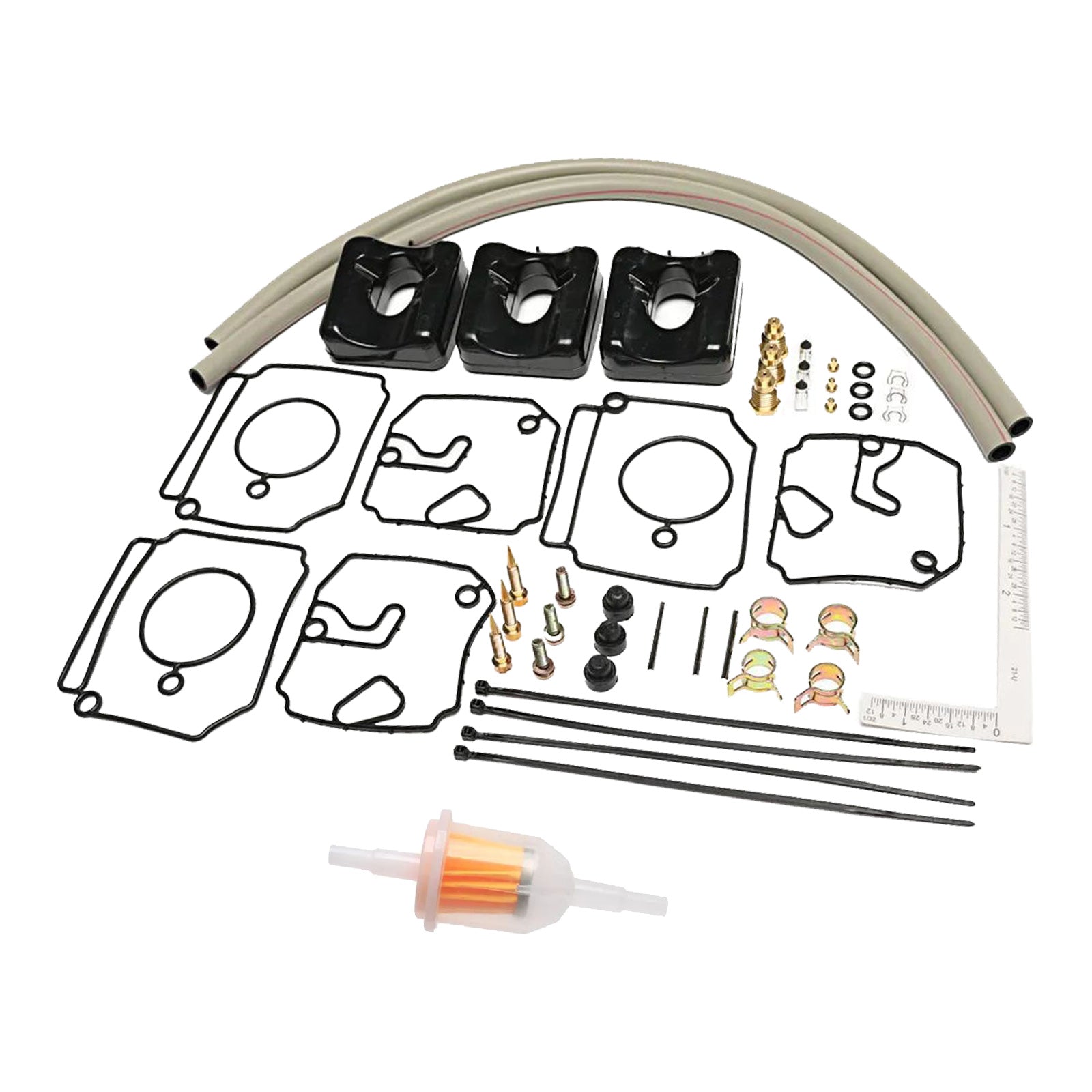 3xCarburetor Carb Rebuild Kit Suitable ForYamaha 2 Stroke 40/50HP Outboard Motor-0