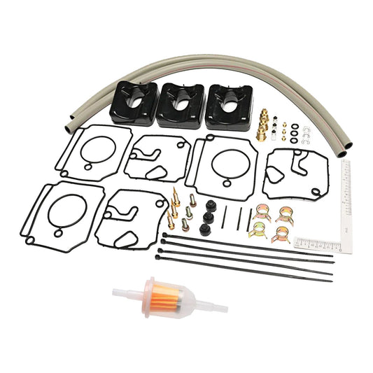 3xCarburetor Carb Rebuild Kit Suitable ForYamaha 2 Stroke 40/50HP Outboard Motor-0