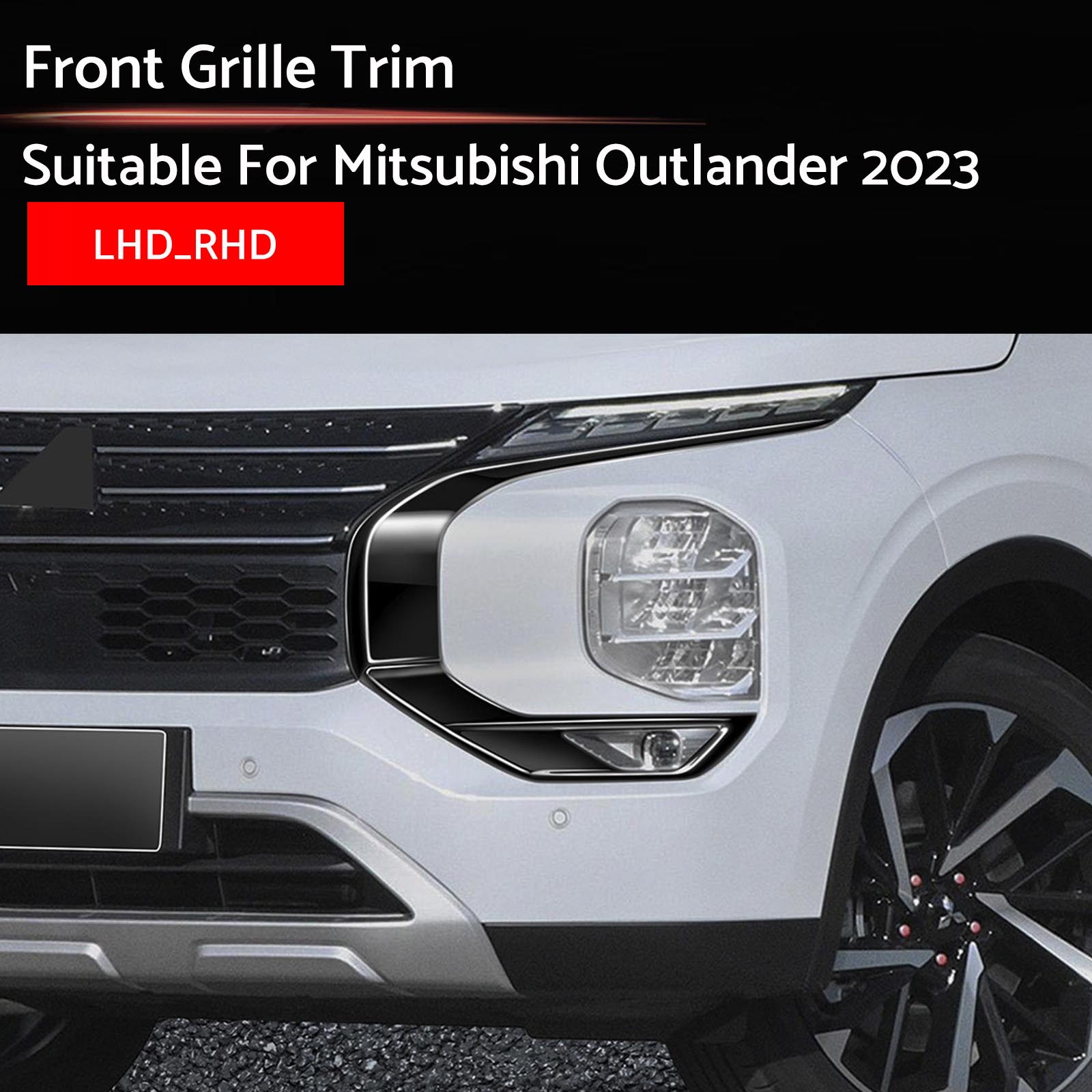 Front Grill Molding Trim Protector Cover Suitable For Mitsubishi Outlander 22-24-3