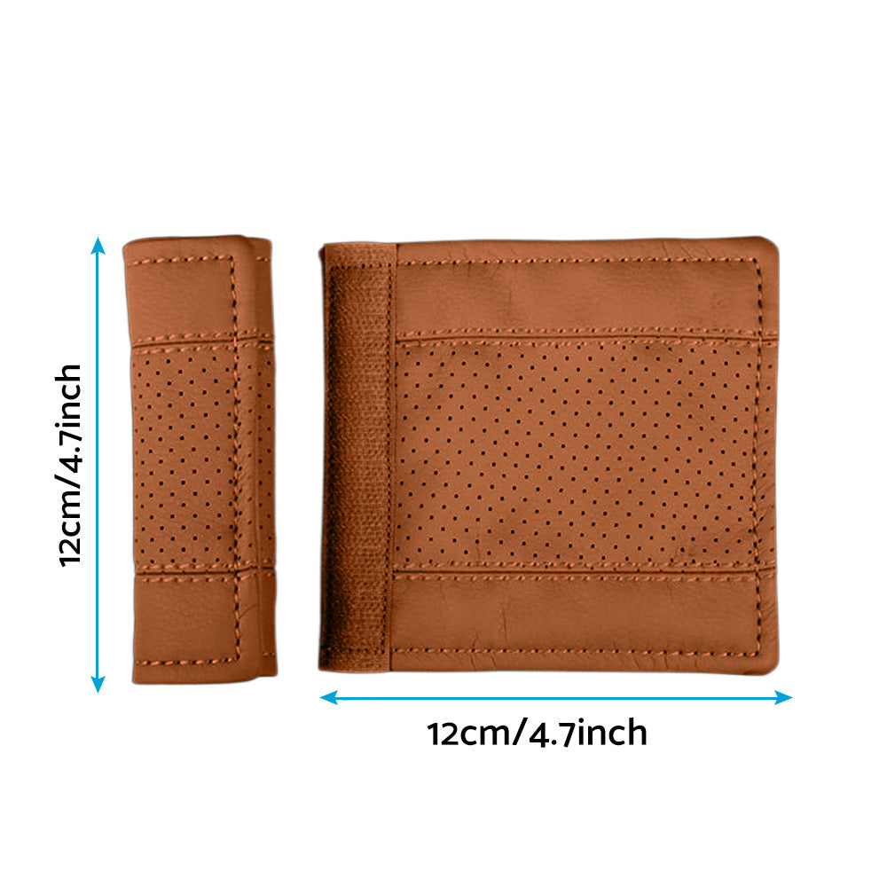 2pcs Universal Car Accessories Faux Leather Door Handle Cover Soft Car Handle-4