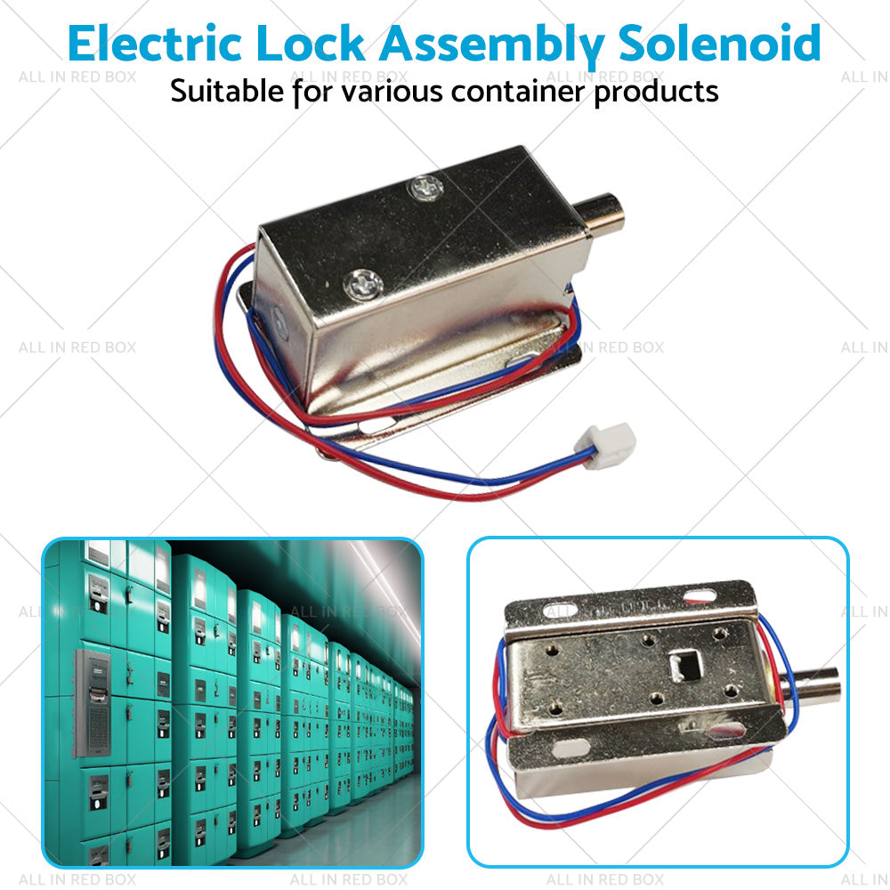 Round Electronic Solenoid Latch Lock 12V 0. 6A Electric Release Assembly Catch-3