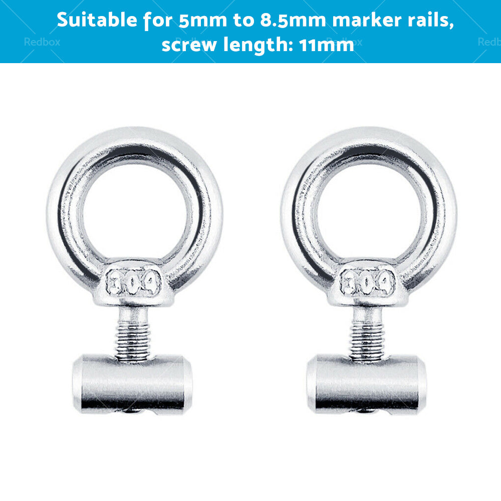 2 or 4 or 8PCS Awning Rail Stoppers Rail Track Screws for Boat Caravan Stainless Steel-4