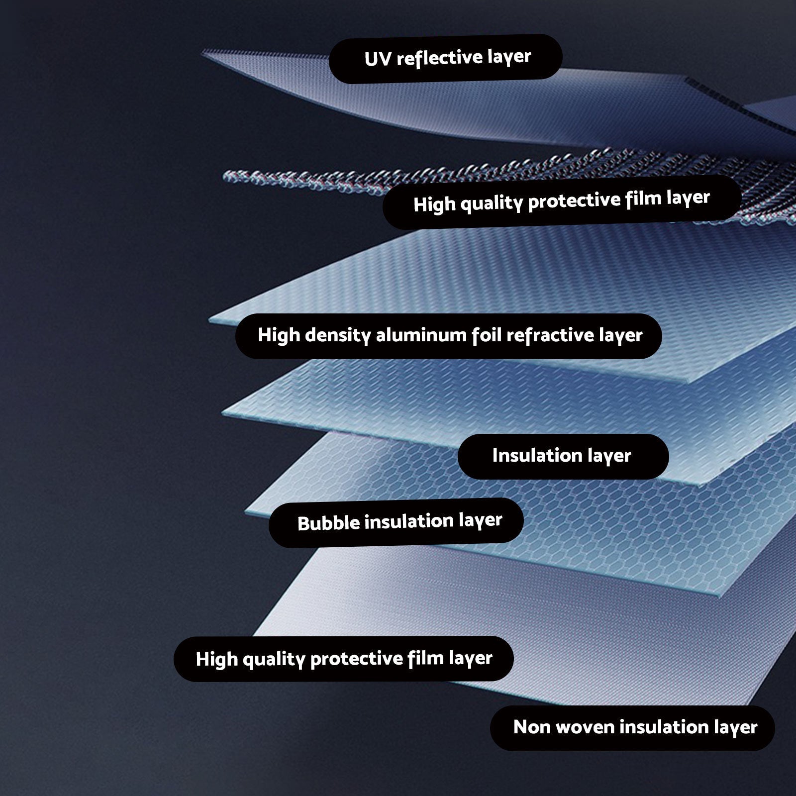 1x Front Windscreen Sun Shade Suitable For Nissan Navara 2nd Gen D40 2004-2021-1