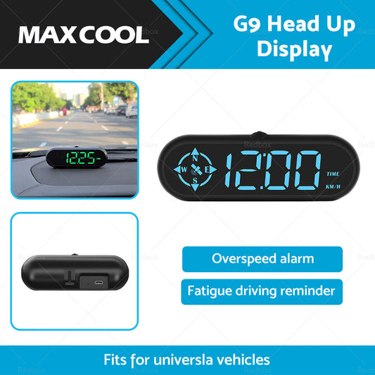 Universal Head Up Display Speed MPH LED Digital GPS Overspeed Alarm Speedometer-1