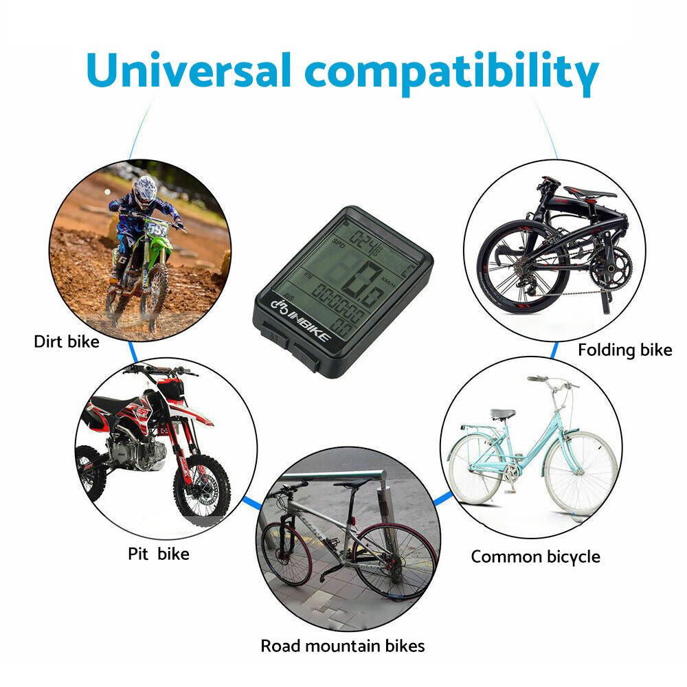 Wireless Cycling Bike LCD Speedometer Computer Odometer Suitable For Bicycle Waterproof-4