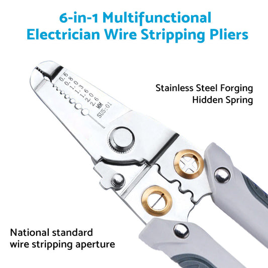 Wire Stripper Pliers Multifunctional Electric Cable Stripper Crimper Cutter Tool-1