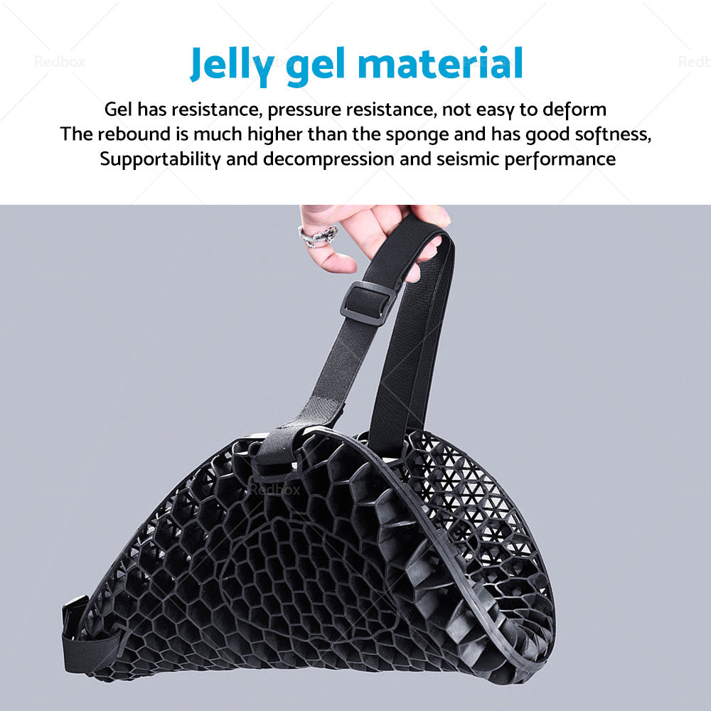 1x Motorcycle Comfort Gel Seat Cushion Pillow Pad Cover Pressure Relief w or sleeve-4
