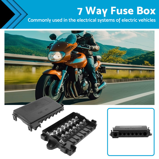 7 Way Multi Fuse Block Box Holder Car Auto Battery 12-32V-0