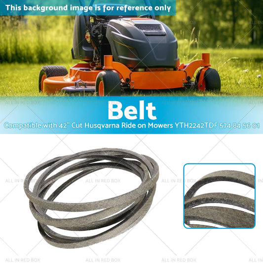 Grey Deck Belt SuitableFor 42inch Cut Husqvarna Ride on Mowers YTH2242TDF 574 84 56-1
