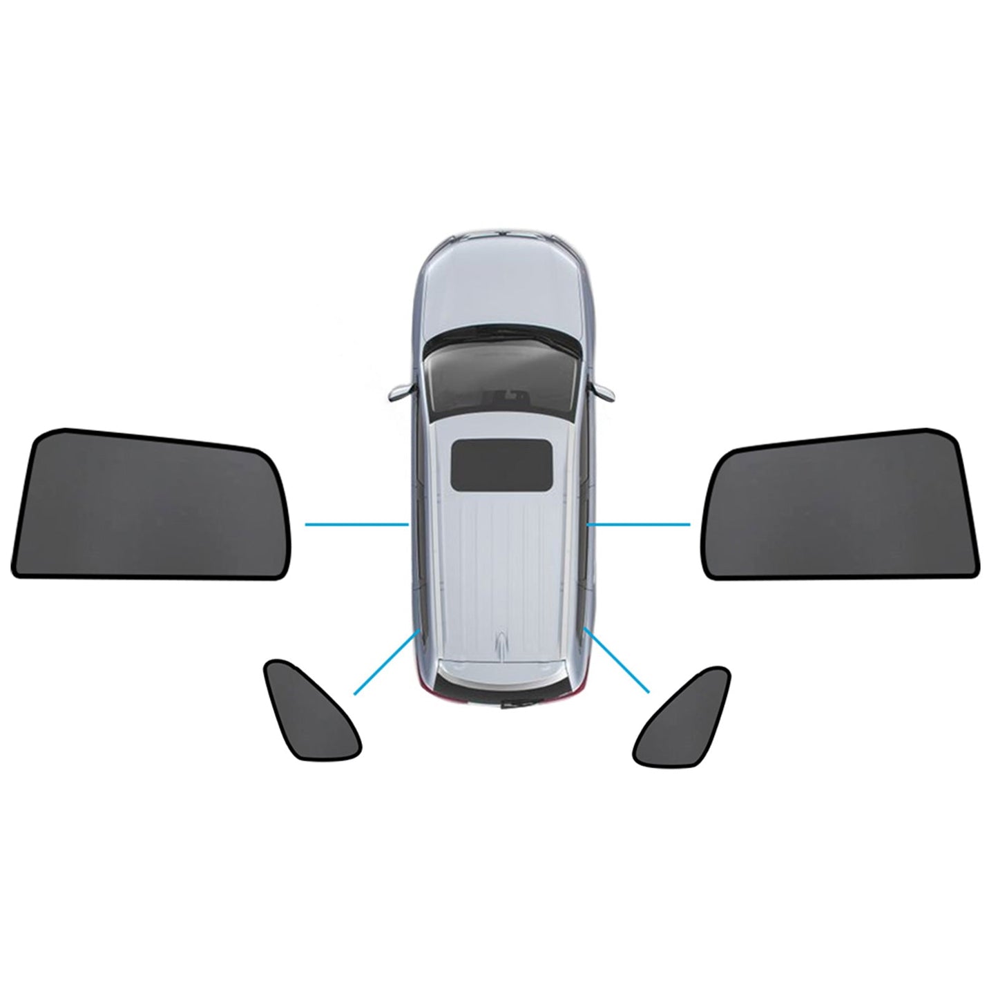 Car Window Magnetic Mesh Sun Blind Shades Suitable For Mitsubishi ASX 2010-2025-6