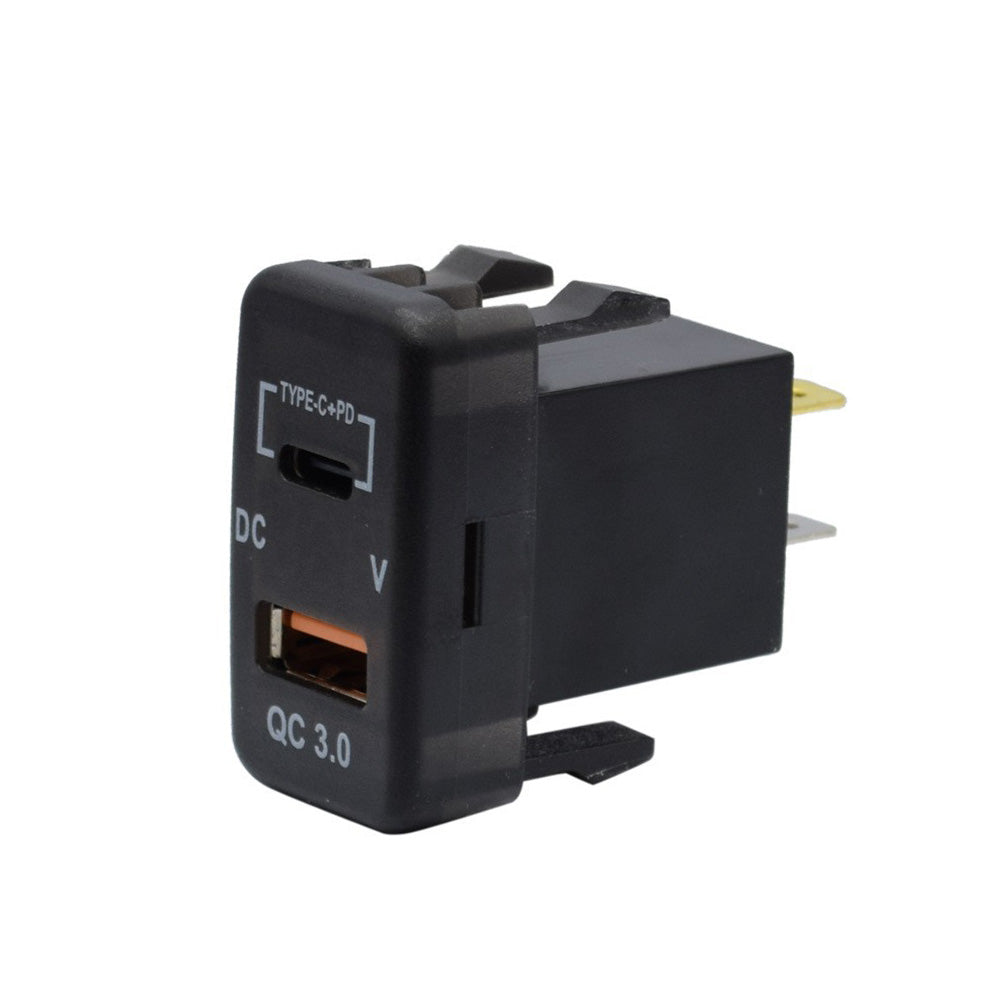 Type-C  USB Car Charger Adapter Voltmeter Suitable For Land Cruiser Prado 120-0