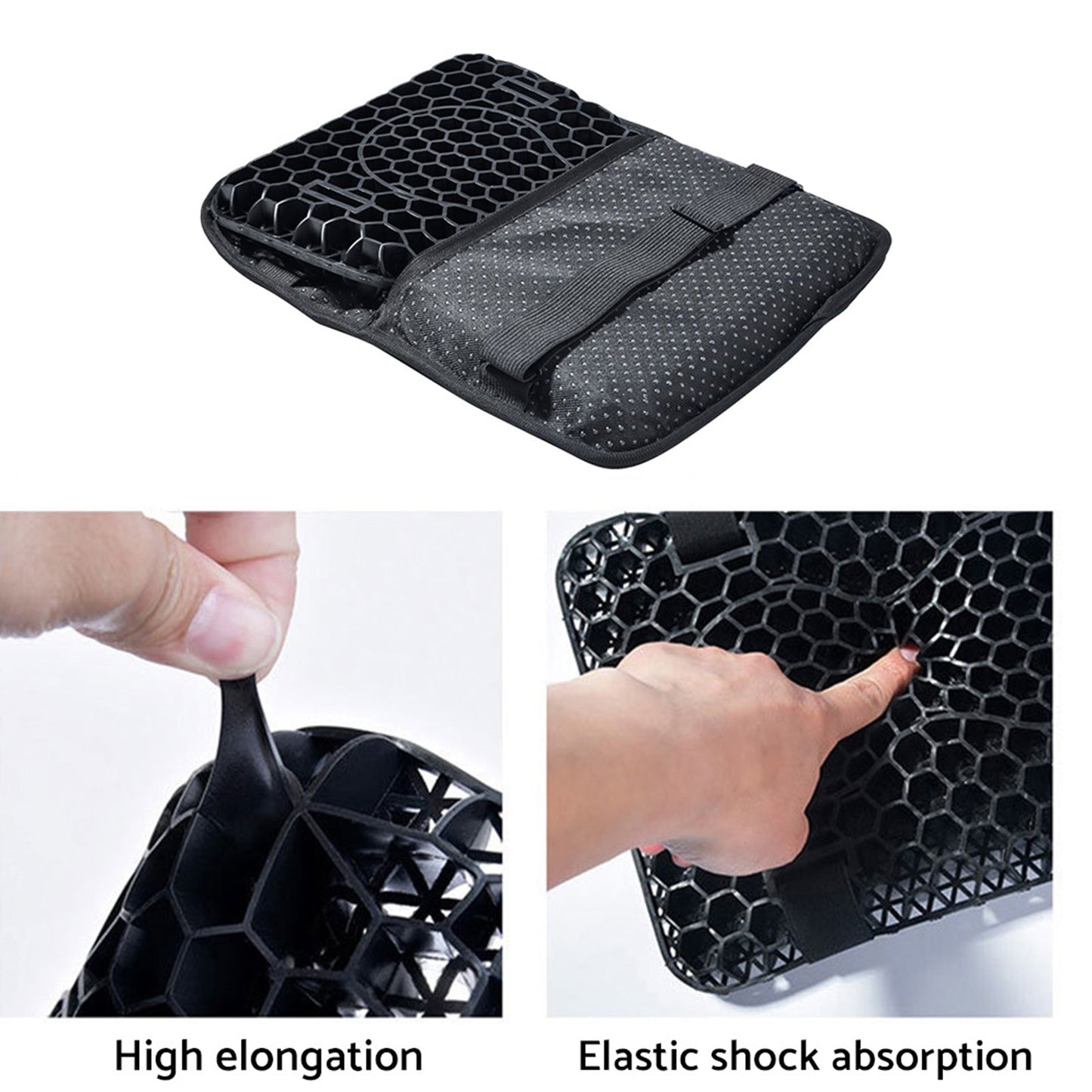 Motorcycle Seat Cushion Comfort Gel Pillow Pad Cover Motorbike Pressure Relief-2