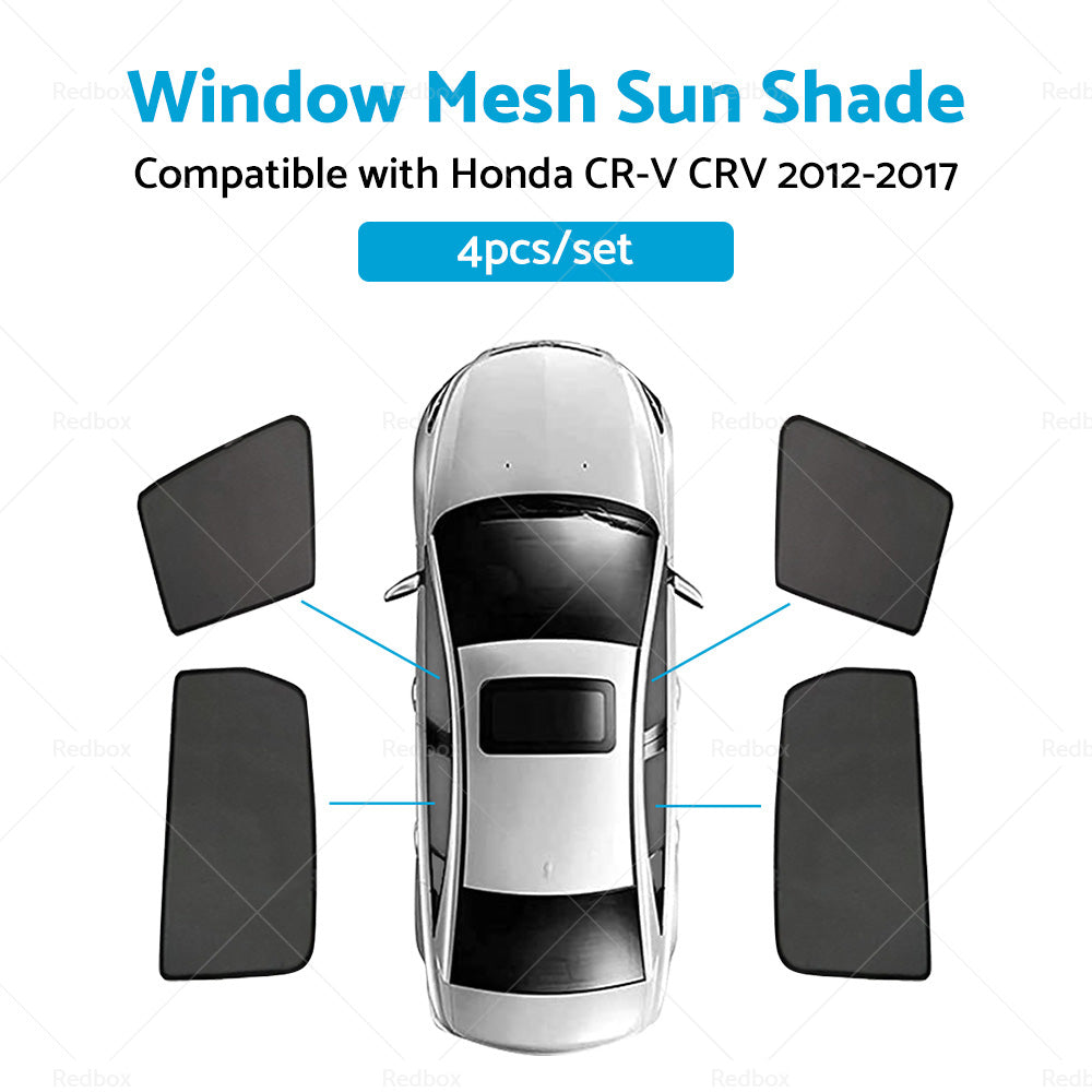 4x Foldable  Window Mesh Sun Shade Suitable For Honda CR-V CRV 2012-2017-1