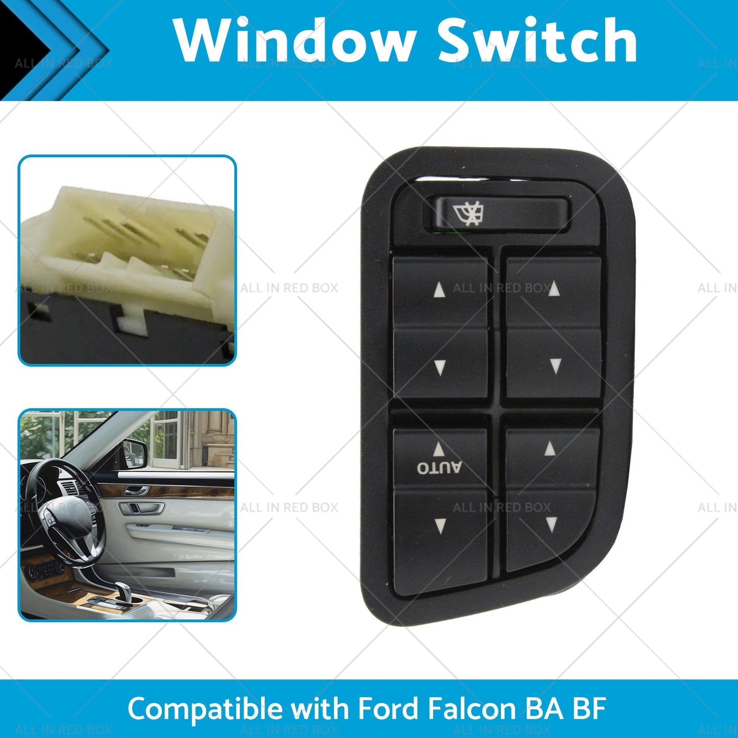 Power Window Switch with Illumination Suitable for 2002-2008 Ford Falcon BA BF-1
