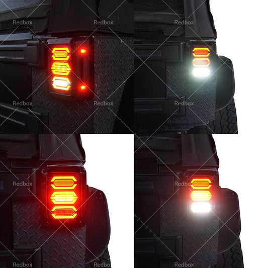Smoked LED Tail Light Rear Lamp LED Lights Fit for Jeep Wrangler JK 2007-2017-1