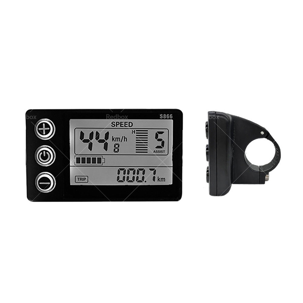 LCD Display Electric-Bike S866 24V or 36V or 48V Waterproof Plug Fit For Ebike Scooter-2