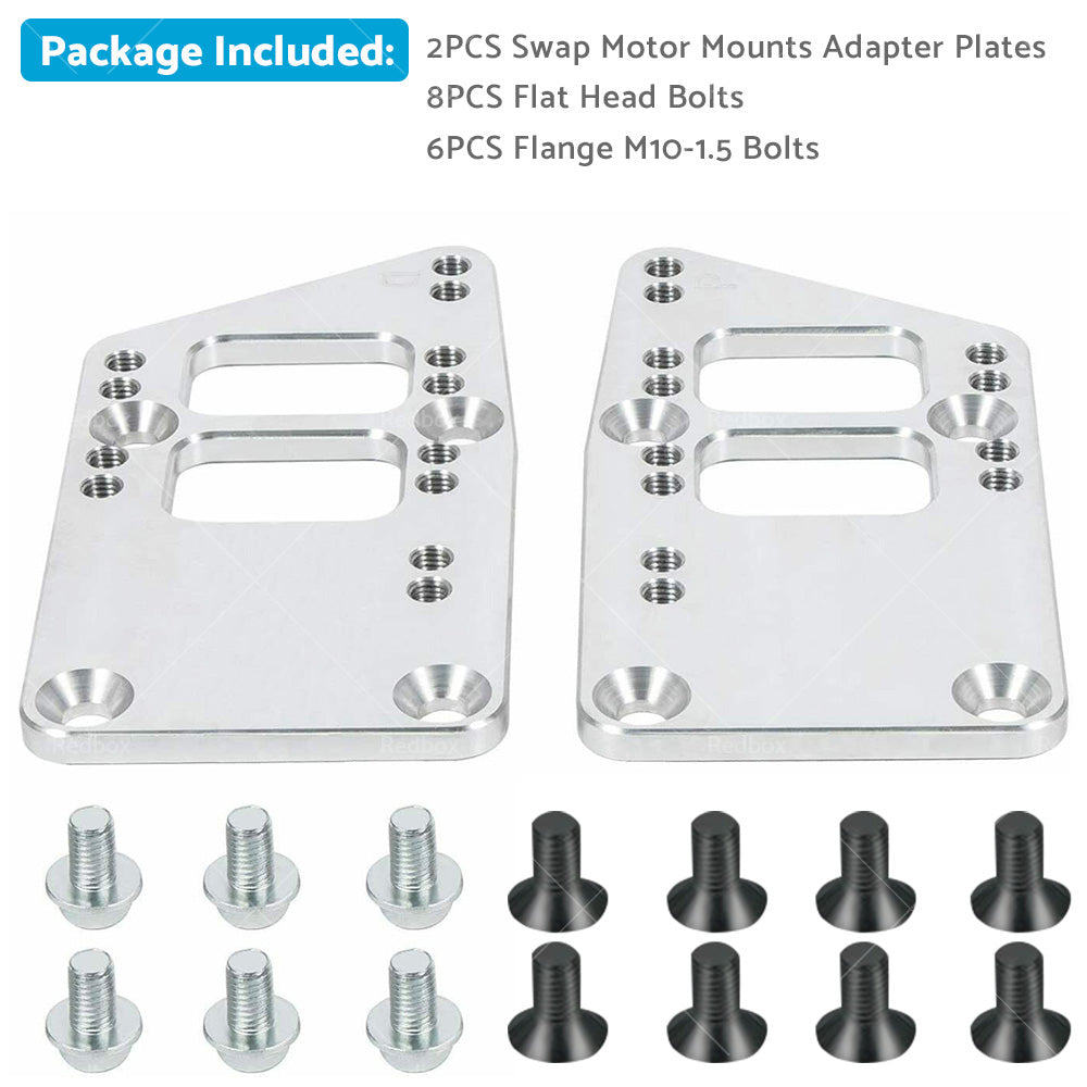 GM LS Engine Conversion Swap Bracket Motor Mount Adapter Plates for Chevy SBC-0