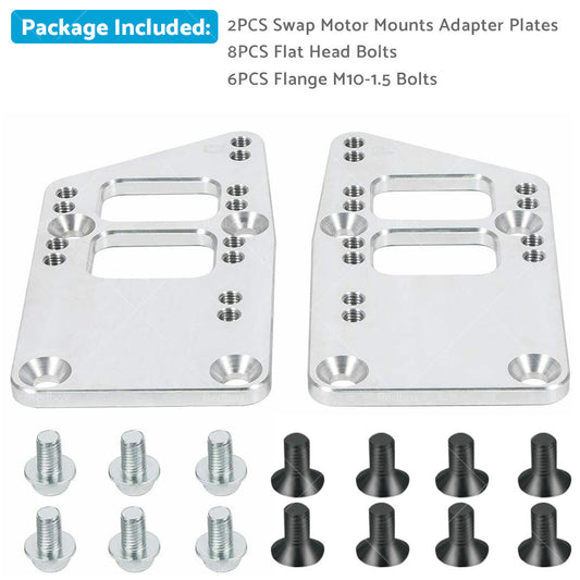 GM LS Engine Conversion Swap Bracket Motor Mount Adapter Plates for Chevy SBC-0