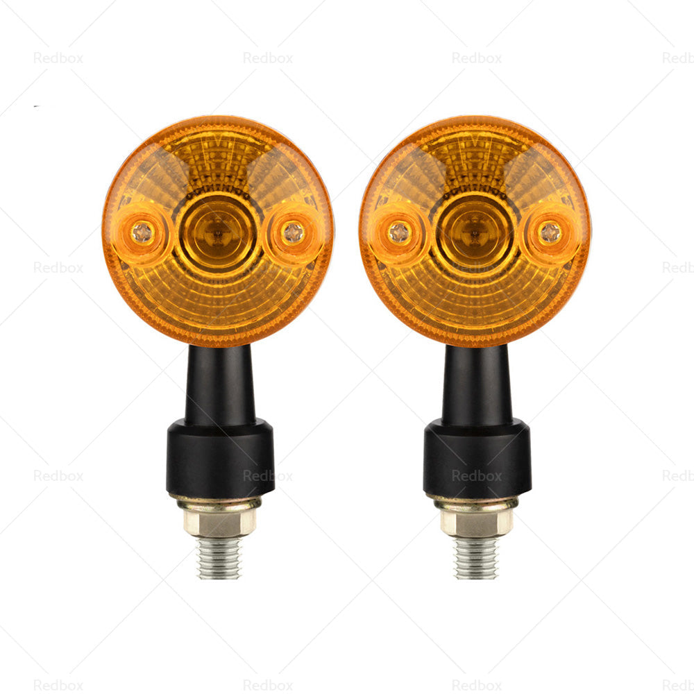 4 x Classic Motorcycle Indicators Blinkers Turn Signals Light Amber Universal-4