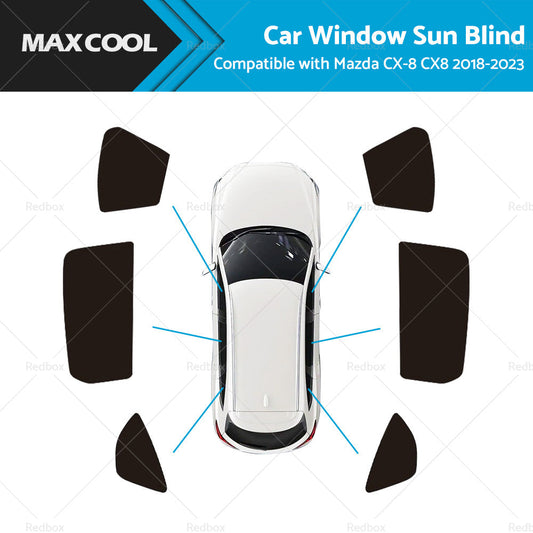 Magnetic Car Window Sun Blind Shade Mesh for Mazda CX-8 CX8 2018-2023 Sunshade-0
