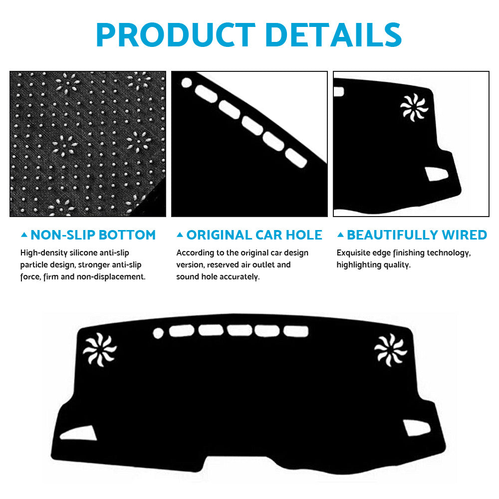 Dash Mat Suitable For Toyota Corolla 2019-2021 Black Non-Slip Dashboard Cover-3