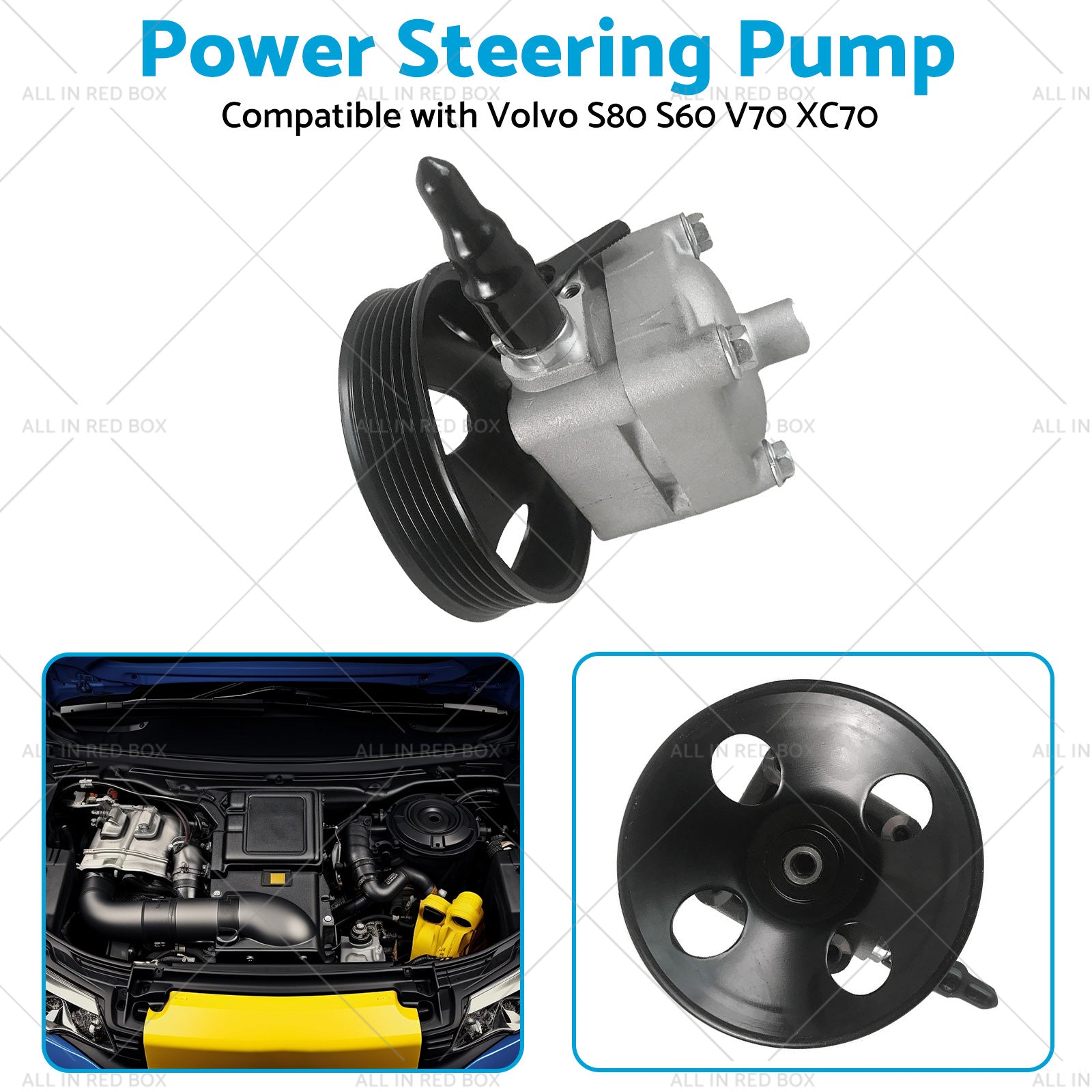 Power Steering Pump Suitable for Volvo XC70 XC90 S80 S60 V70 D5 30741790-4