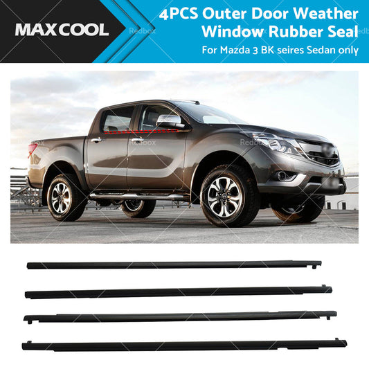 4PCS Weatherstrip Weather strip Outer Window Seal for Mazda 3 BK Sedan 2003-2009-0