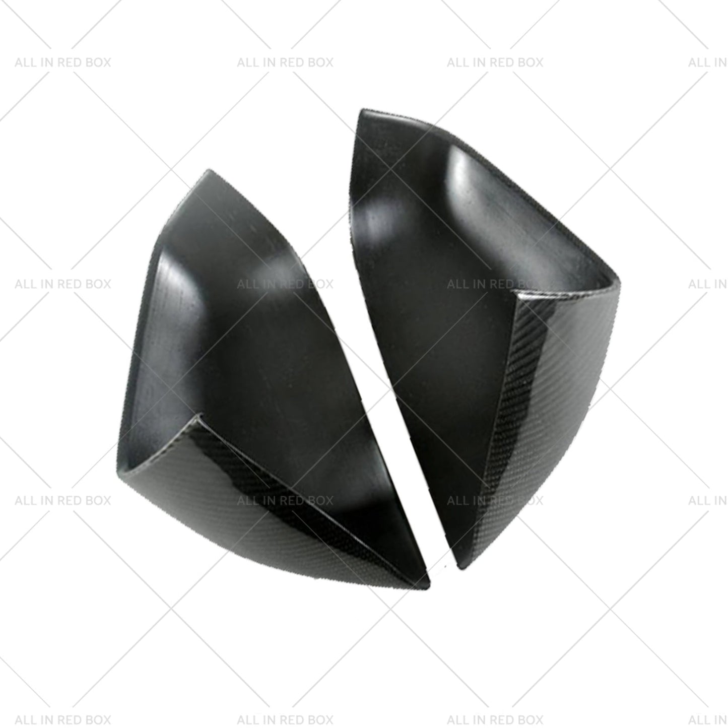 2x Real Carbon Fiber Wing Side Mirror Cover Trim Suitable For Tesla Model S-3