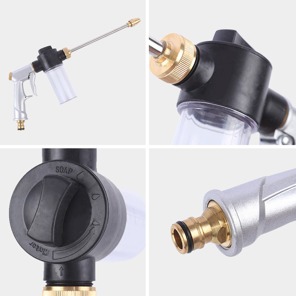 Garden Hose Nozzle Long Pole Foam Water Bottle 360 Degree Rotating Car Wash Gardening-4