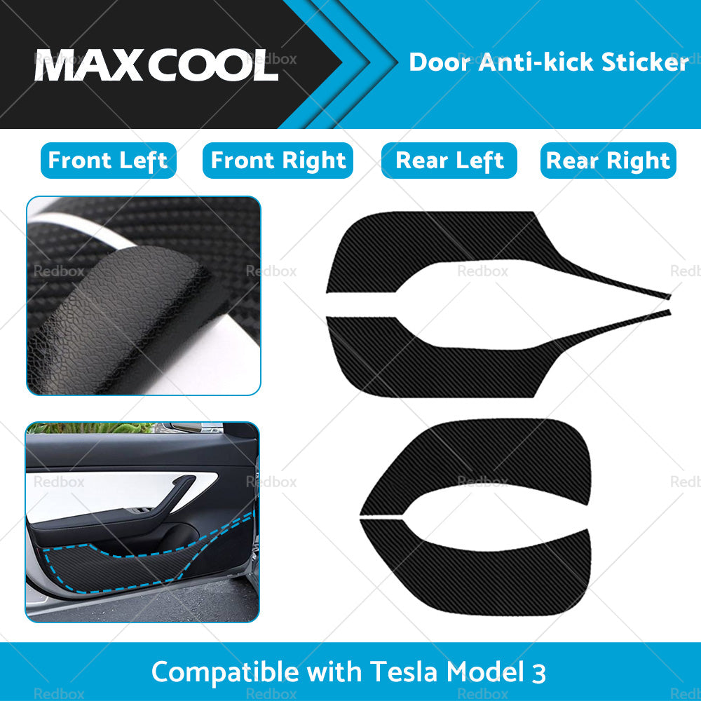 Suitable for Tesla Model3 Accessories Car Door Anti-kick Sticker Cover Protector-2