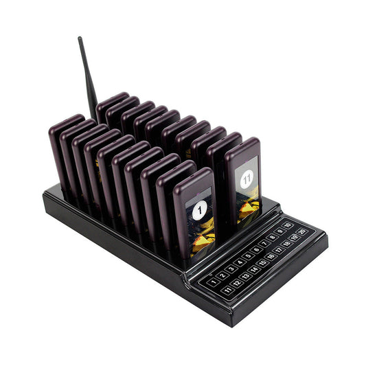 20 Restaurant Coaster Pager Guest Call Wireless Paging Queuing Calling System AU-0