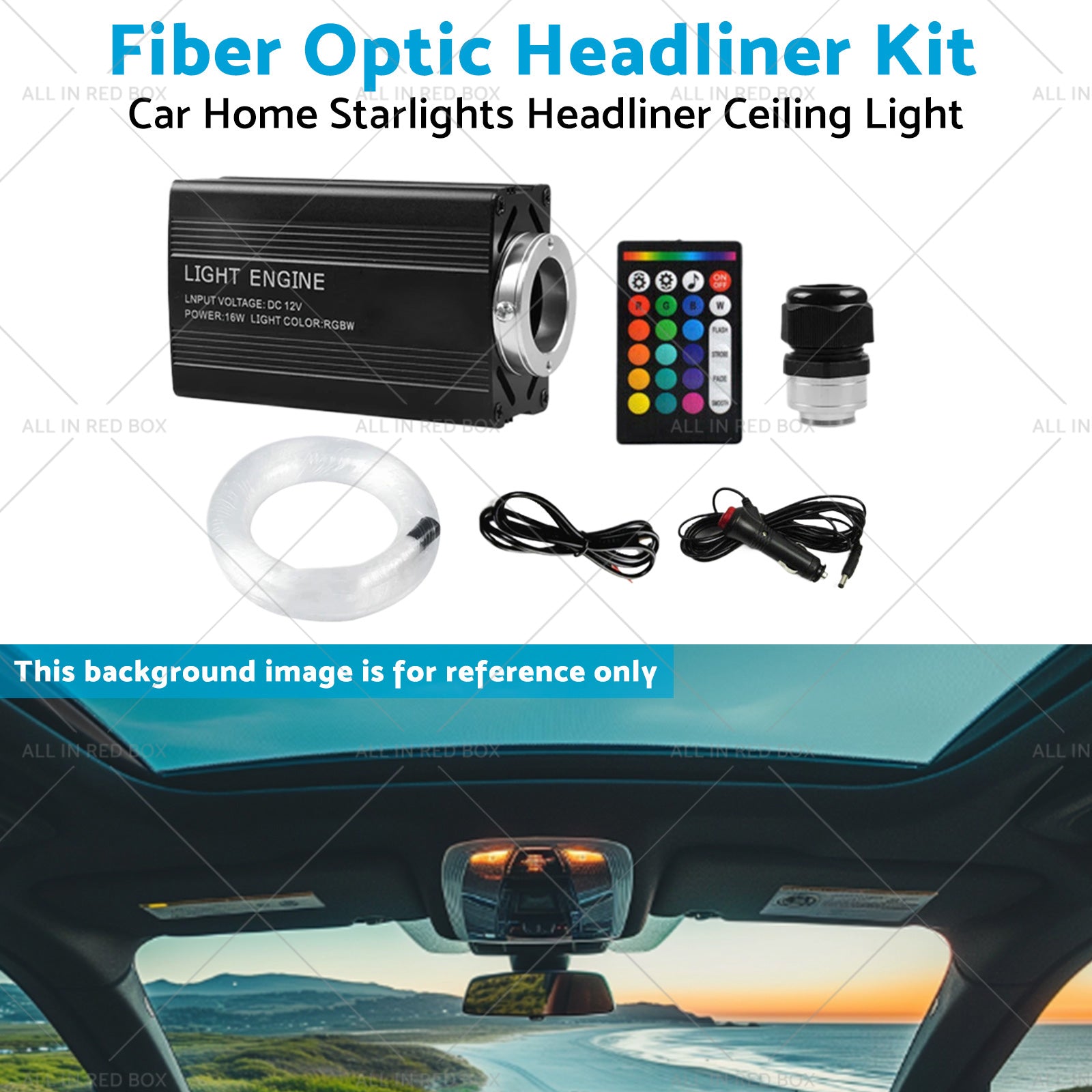 500PCS LED Fiber Optic Kit Car Home Starlights Headliner Ceiling Light w or Remote-3