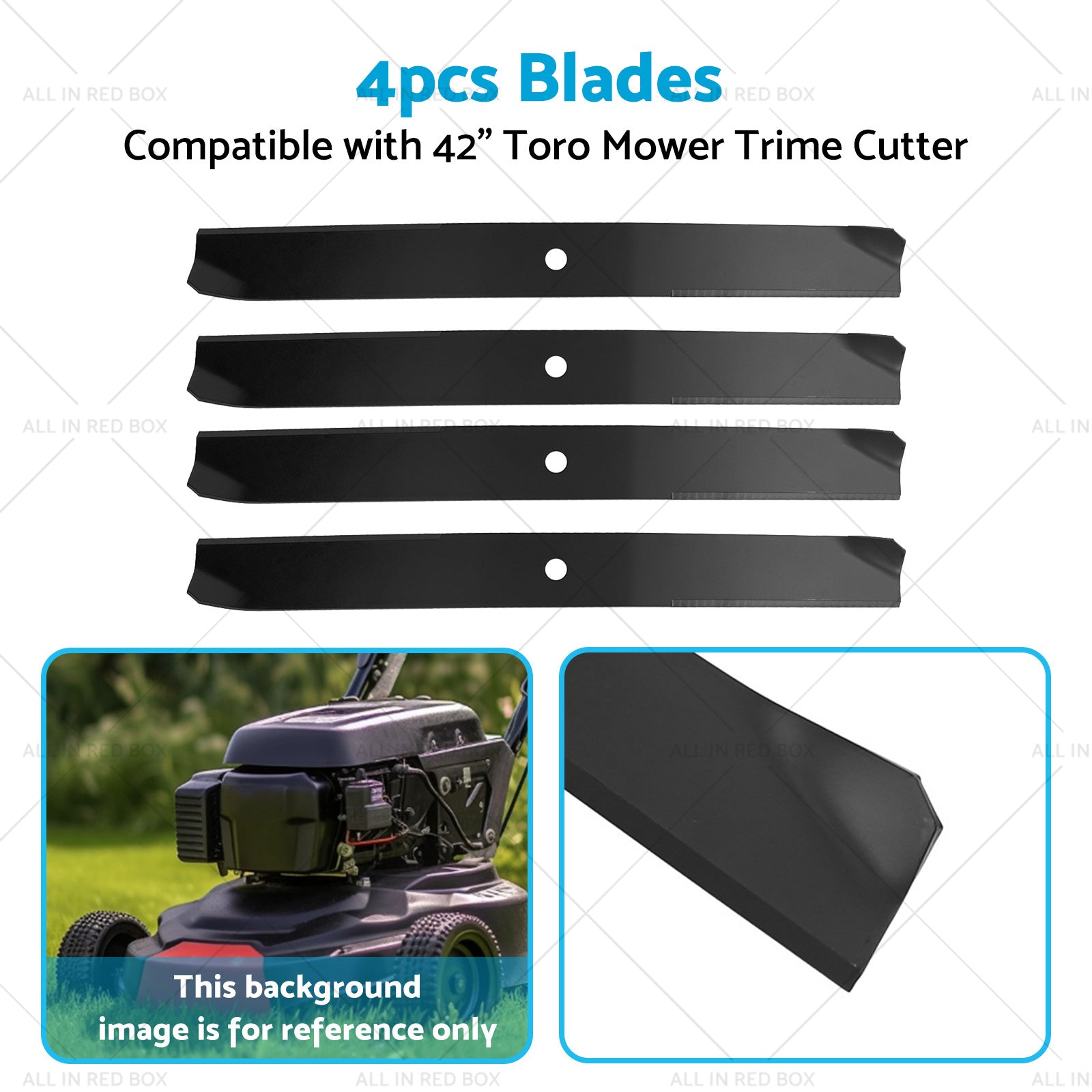 4x Blade Suitable for 42inch Toro Mower Trime Cutter Z420 106-2247-03 106-2247-3
