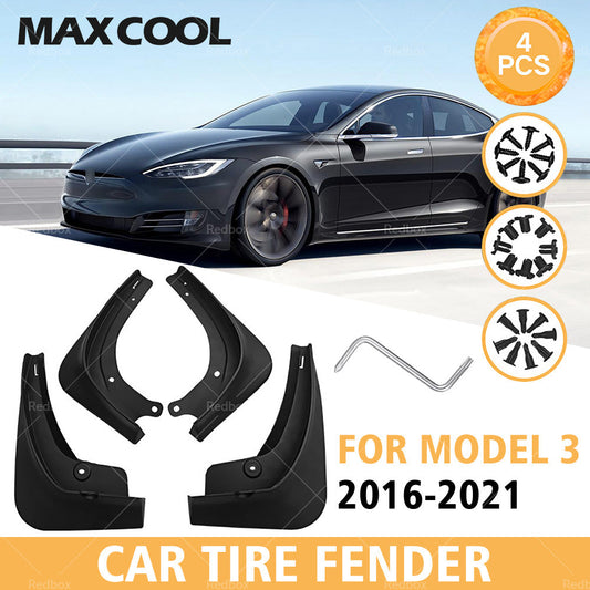 4X Front Rear Car Mud Flaps Splash Mudguards Fit for Tesla Model 3 2016-2021-0