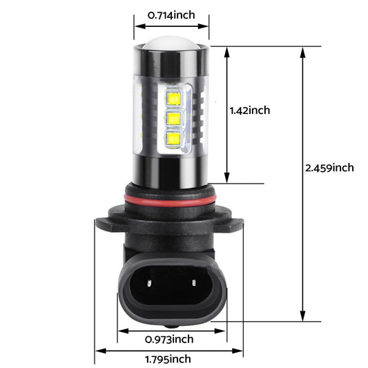 2x 9006 HB4 LED Car Fog Light Headlight Bulb Lamps 6500K White 80W-0