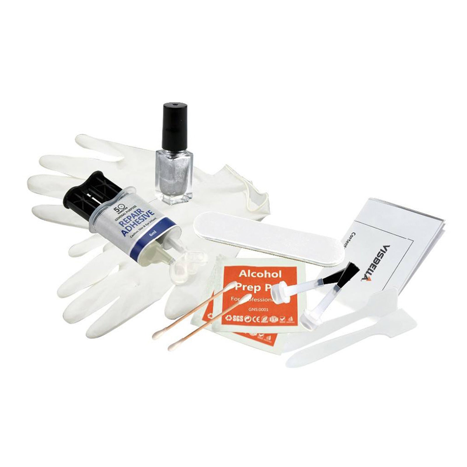 Silver Alloy Wheel Rim Scratch Repair Kit Tool Set Suitable For Car Kerb Damage-2