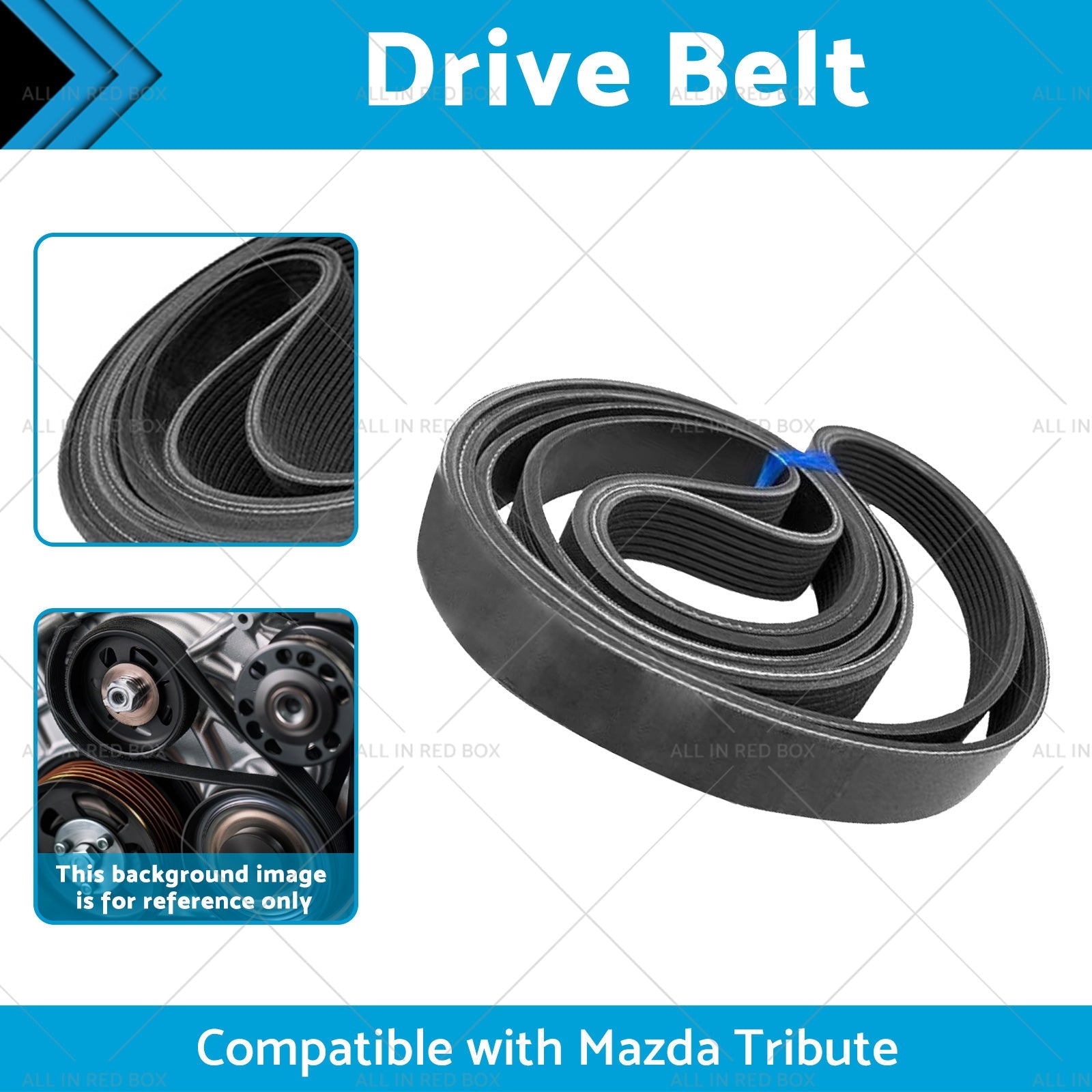V-Ribbed Serpentine Drive Belt 6PK2185 Suitablefor Mazda Tribute Lexus Ford Benz-1