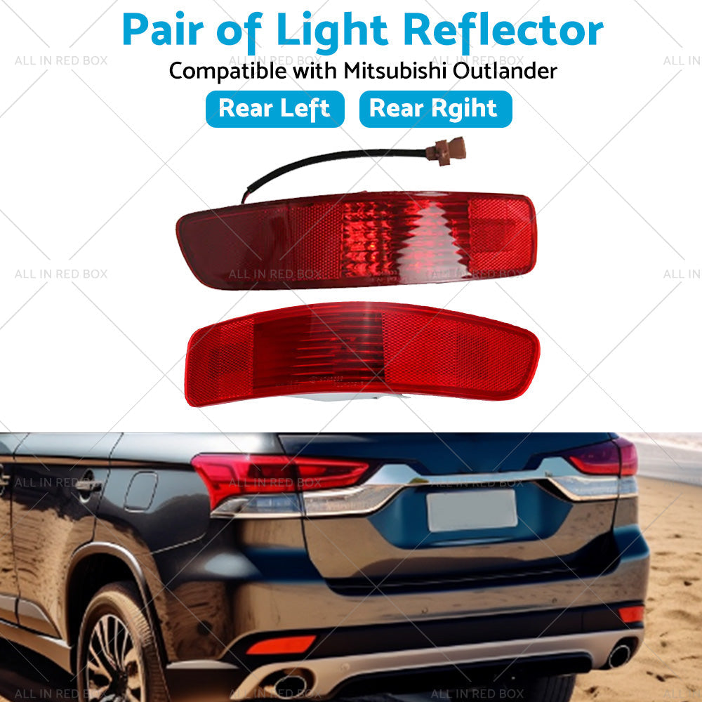 2pc Rear Bumper Bar Light Reflector Suitable for Mitsubishi Outlander 06-12 LR-3