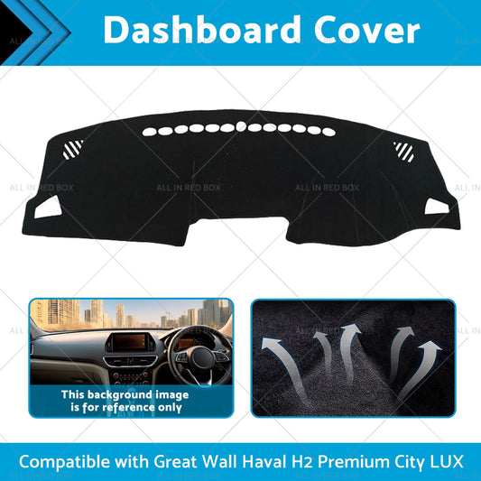 Black Non-Slip Dash Mat Suitable For Haval H2 Premium City LUX 2015-2020 2WD-1