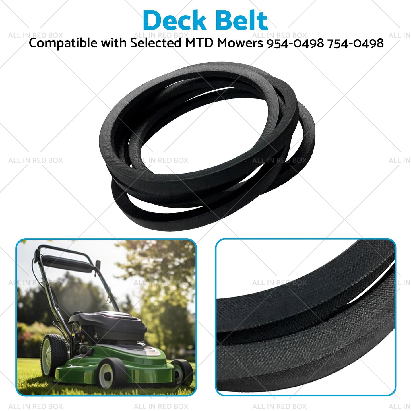 42 In Cutter Deck Belt Suitable for Selected MTD Mowers 954-0498 754-0498-4