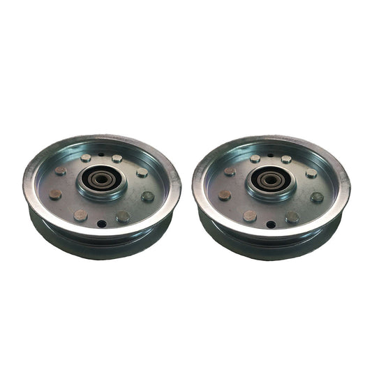 2x Flat Idler Pulley 753-08171 Suitable For Cub Cadet & MTD Ride-On Mowers 756-04129-0