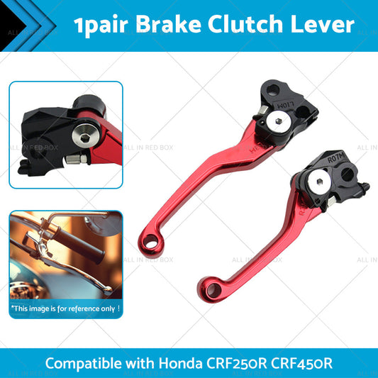 Pair Pivot Brake Clutch Lever Red Suitable For Honda CRF250R CRF450R 2007-2012-1