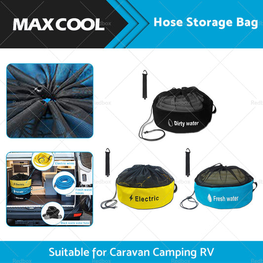 Storage Bag Caravan Camping RV Cable Organizer Water Hose Electrical Cords-1